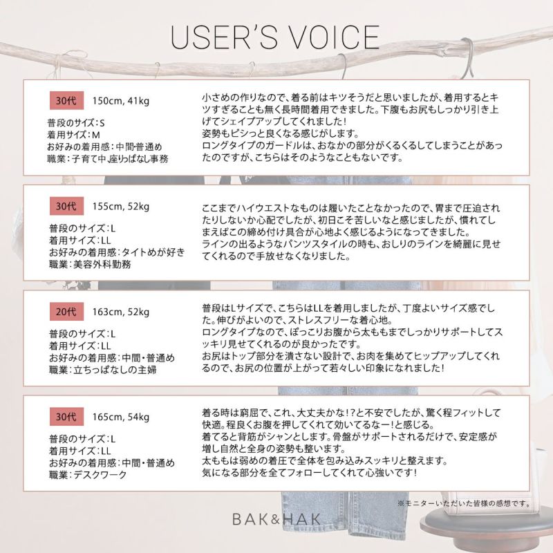 バック&ハク下着エステ・オンラインショップのハクガードル・ロングー口コミ画像